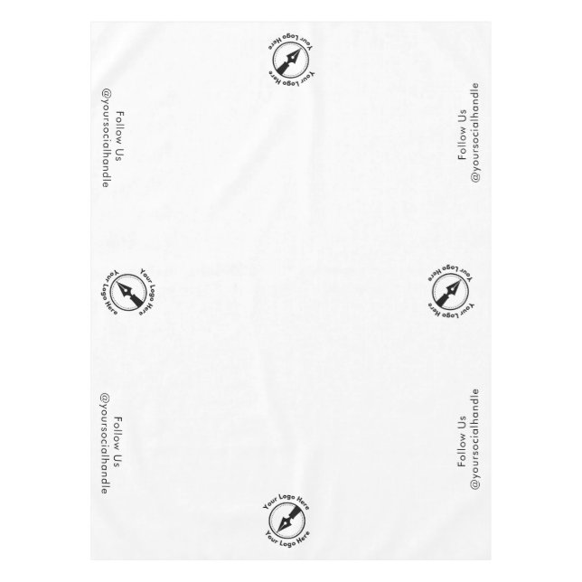 Company Logo Notary Business Event Display White  Tablecloth (Front)