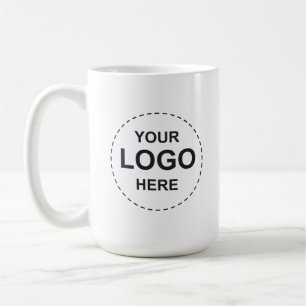 Company logo on custom coffee mug