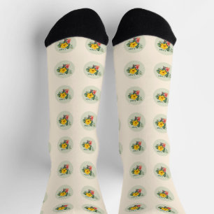 Company Logo Pattern Novelty Socks