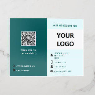 Company Logo, Photo and QR Code Business Brochures