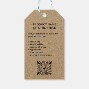 Company Logo Product Information Kraft Hang Tags