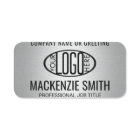 Company Logo Professional Employee Faux Silver