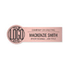 Company Logo Professional Employee Pink Rose Gold