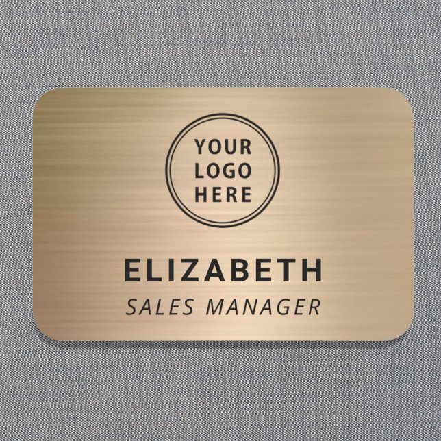 Company Logo Professional Gold Name Tag (Creator Uploaded)
