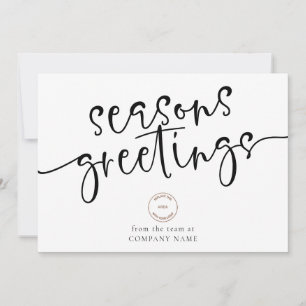 Company Logo QR Code Any Colour Seasons Greetings Holiday Card