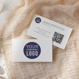Company Logo QR Code Business Card