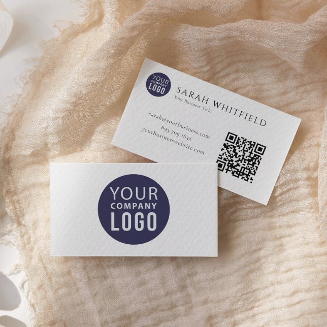 Company Logo QR Code Business Card (Creator Uploaded)