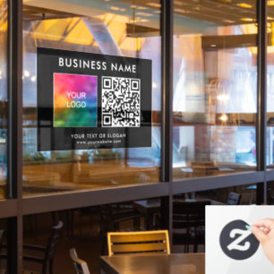 Company Logo QR Code Elegant Modern Personalised