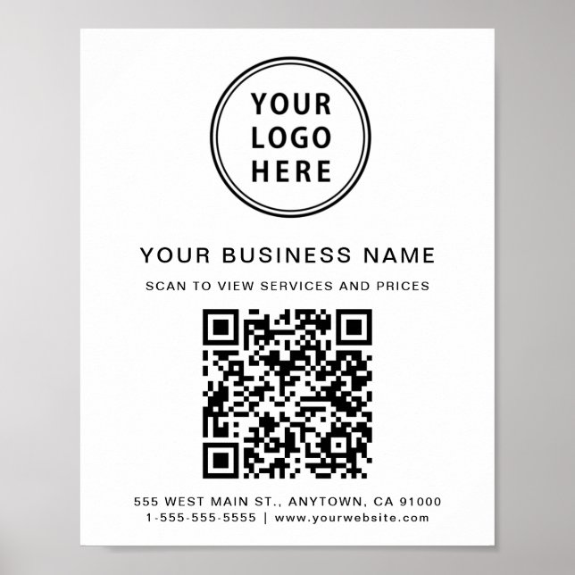 Company Logo QR Code Poster (Front)