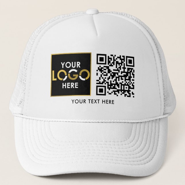 Company Logo QR Code Promotional Business  Trucker Hat (Front)
