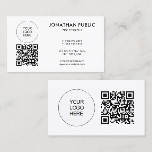 Company Logo QR Code Template Employee Profile Business Card