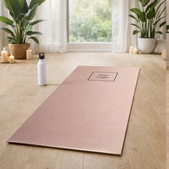 Company logo rose gold metallic business yoga mat (Creator Uploaded)