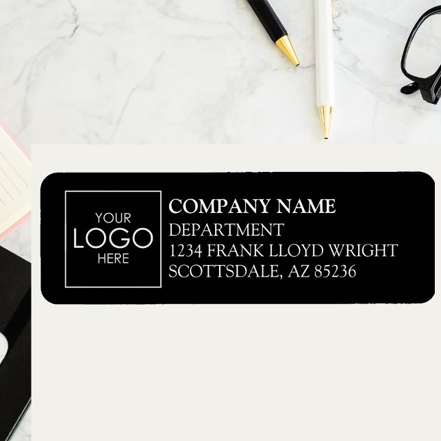 Company Logo Simple Custom Business Return Address Return Address Label (Creator Uploaded)
