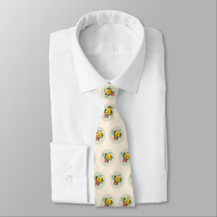 Company Logo Small Pattern Ecru Tie