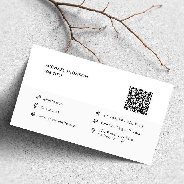 Company logo Social media Icon Digital Qr Code  Business Card (Creator Uploaded)