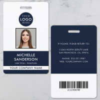 Company Logo Staff Barcode Employee Photo ID