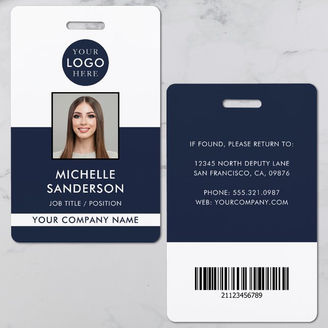 Company Logo Staff Barcode Employee Photo ID ID Badge (Company Logo Staff Barcode Employee Photo ID Badge)