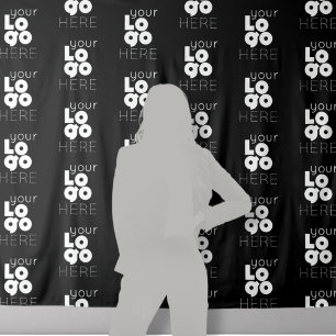 Company Logo Step and Repeat Photo Booth Backdrop Tapestry