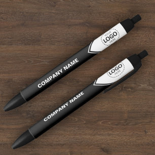 Company Logo & Text Black Pen