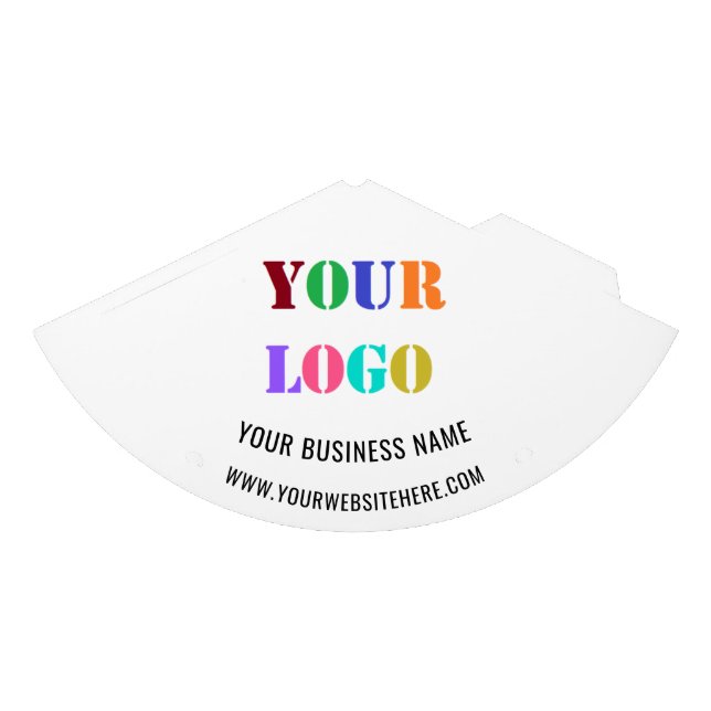 Company Logo Text Business Paper Party Hat Example (Front)