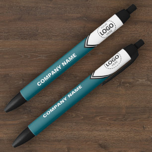 Company Logo & Text Teal Pen