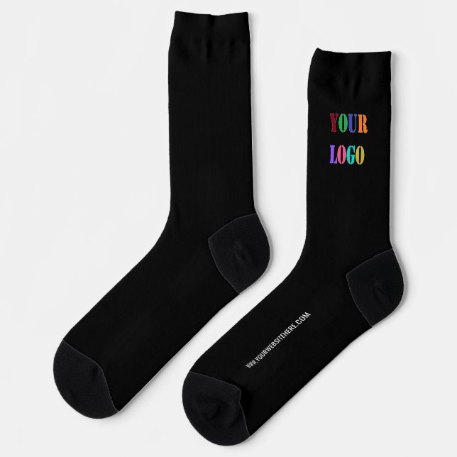 Company Logo Text Your Business Promotional Socks (Left)