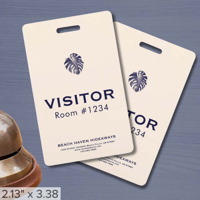 Company Logo Visitor Badge Hotel Resort ID Badge (Creator Uploaded)