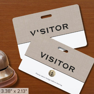 Company Logo Visitor Badge ID Badge