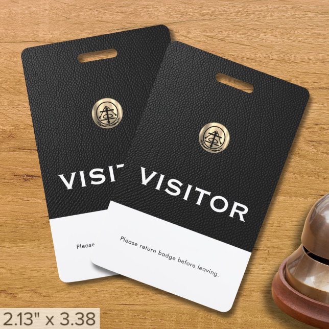 Company Logo Visitor Badge Return Request ID Badge (Creator Uploaded)