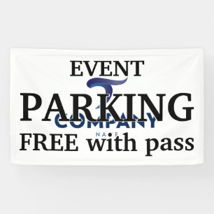 Company Logo White Background Parking Pass Banner