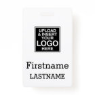 Company Logo with area for First and Last Names