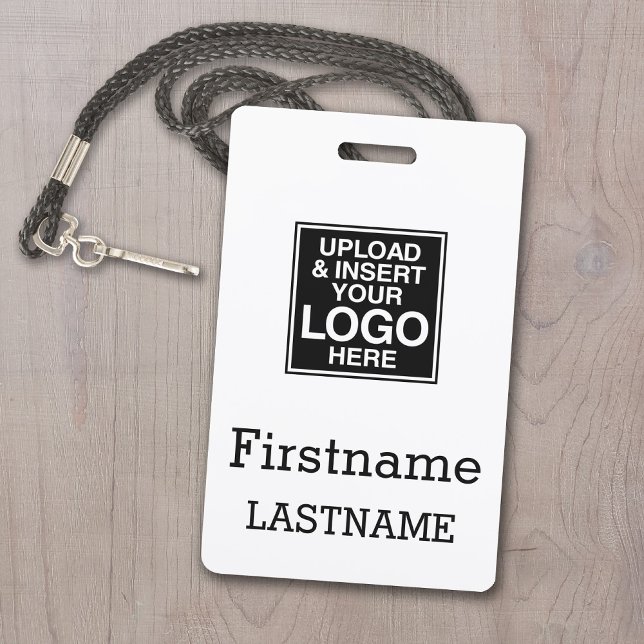 Company Logo with area for First and Last Names ID Badge (Creator Uploaded)