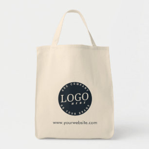 Company Logo with Business Website Employee Staff Tote Bag