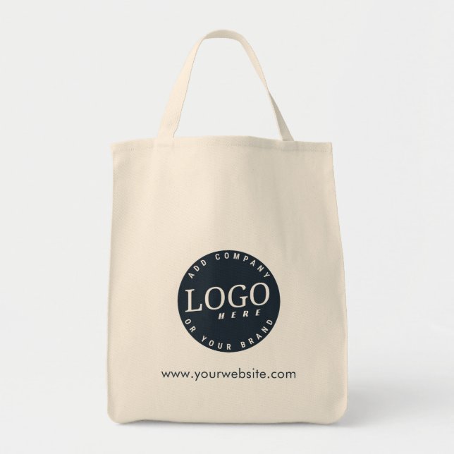 Company Logo with Business Website Employee Staff Tote Bag (Front)