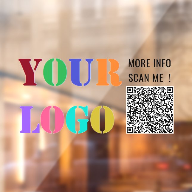 Company Logo Your QR Code Business Window Cling (Sheet 2)