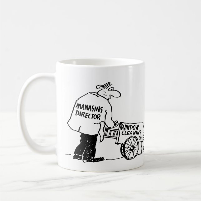 Company Managing Director Window Cleaner Coffee Mug (Left)