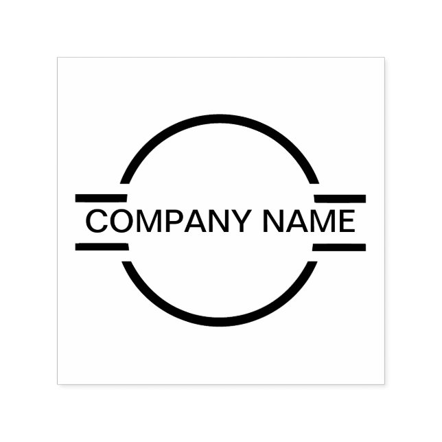 Company Monogram Logo Emblem Self-inking Stamp (Design)