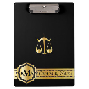 Company Monogram Style   Law   Lawyers   DIY Text Clipboard