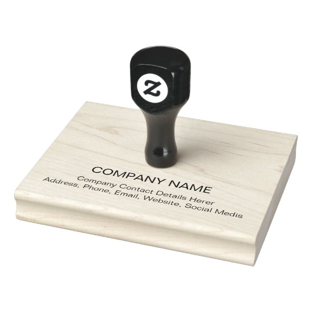 Company Name Business Contact Details Rubber  Rubber Stamp (Stamp)