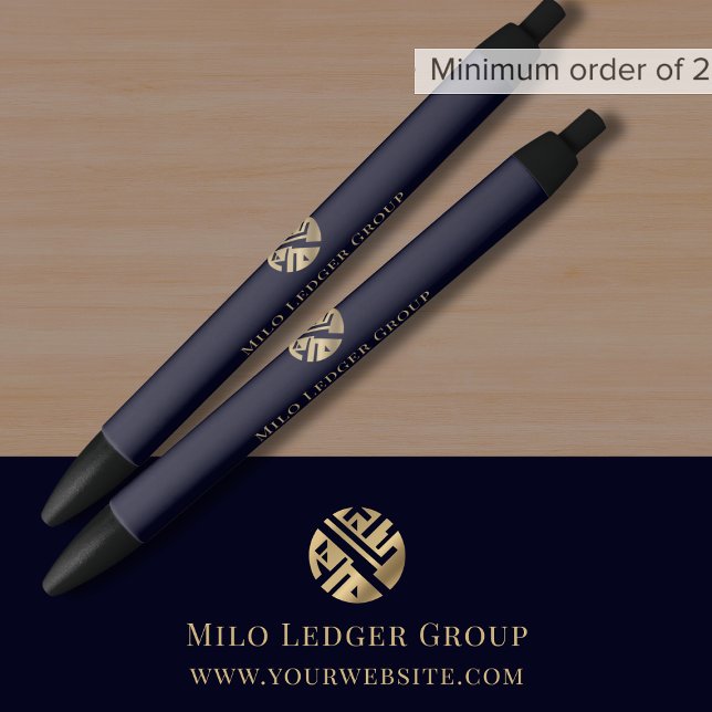 Company Name Custom Logo Promotional Black Ink Pen (Creator Uploaded)