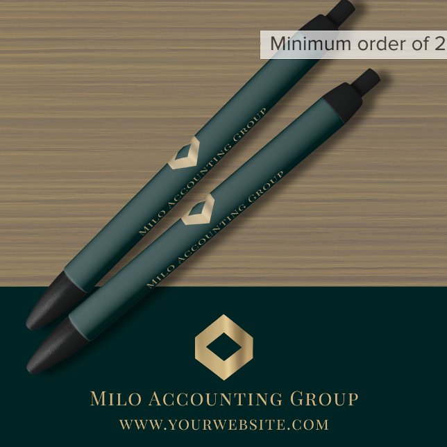 Company Name Custom Logo Promotional Black Ink Pen (Creator Uploaded)
