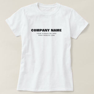 Company Name Logo Business Employee Staff White T-Shirt