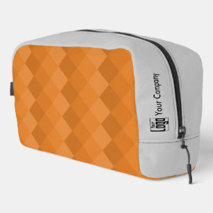 Company Name Logo Diamond Pattern Promotional  Dopp Kit