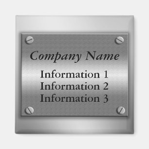 Company Name Metal Frame Magnet