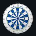 Company Name & Slogan Office Game Room Blue/Green  Dartboard<br><div class="desc">Want to attract your employees to go into the office? Improve your office game room with this dartboard featuring your company's brand colours, company name and slogan/tagline/values. Let them work hard and play hard at the office! Keep your employees engaged with office-wide darts competitions. Need help customising this with your...</div>