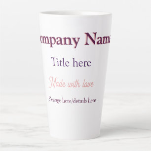company name title details custom business food re latte mug