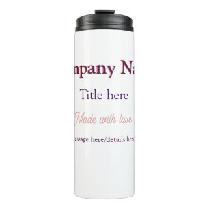 company name title details custom business food re thermal tumbler