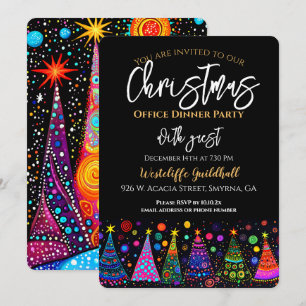 Company Office Christmas Tree Party Invitation