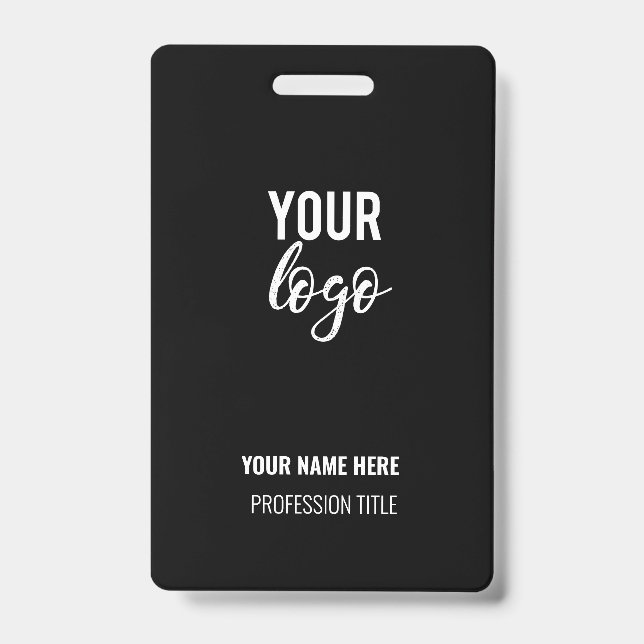 Company Office Employee Recognition Business Logo ID Badge (Front)