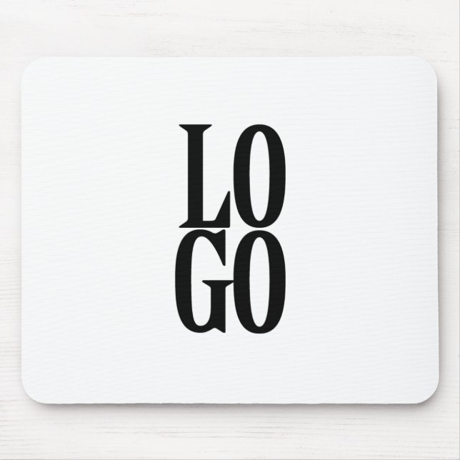 Company or Business Custom Logo on White Mouse Pad (Front)
